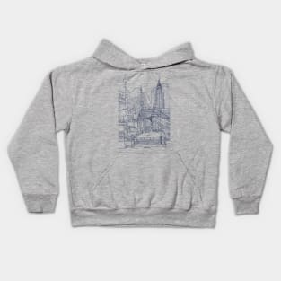 New York! (Blue) Kids Hoodie